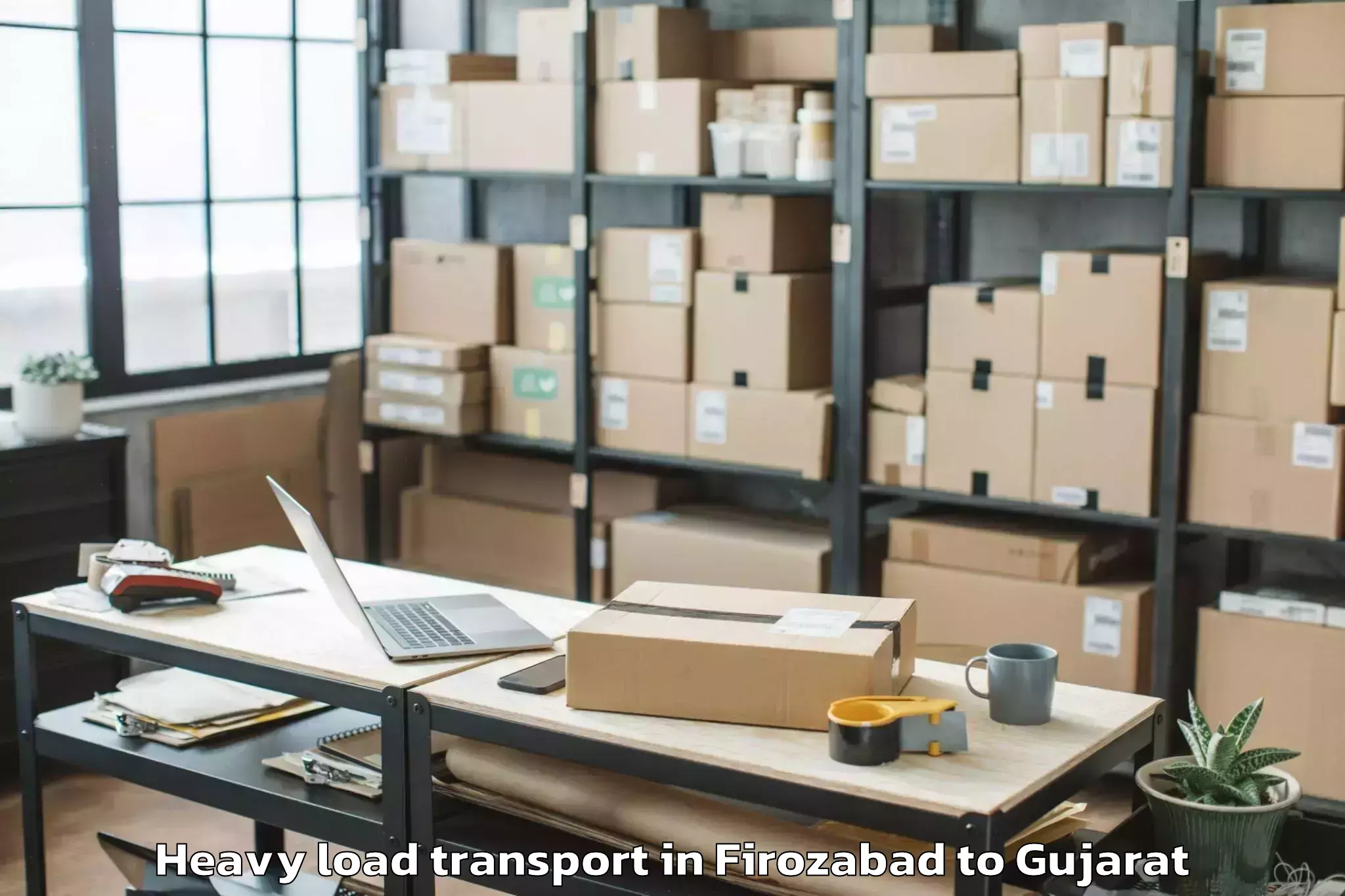 Firozabad to Porbandar Airport Pbd Heavy Load Transport Booking